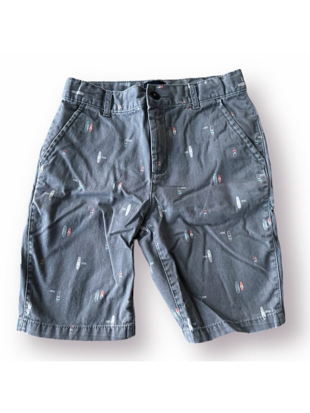 Boys Surfboard Print Chino Shorts Size 10